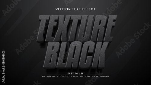 texture black editable text effect 3d text vector
