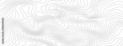 Abstract white background with wavy topographic lines.
