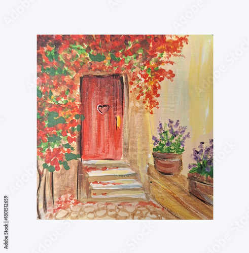 Acrylic hand made art of vintage picture