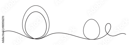 Easter egg line art icon vector. Single line egg, hand drawn continuous one line The Easter symbol, minimalist one line art eggs.  