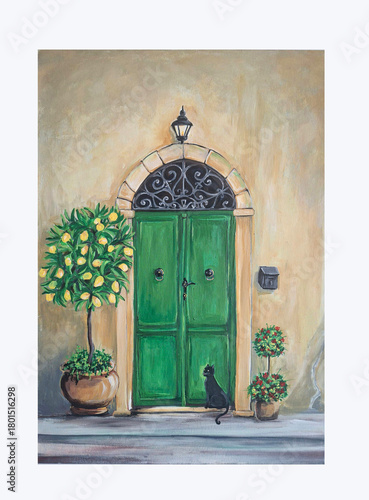 Acrylic hand made art of vintage picture