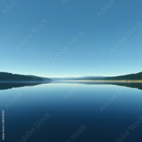 Calm lake reflecion