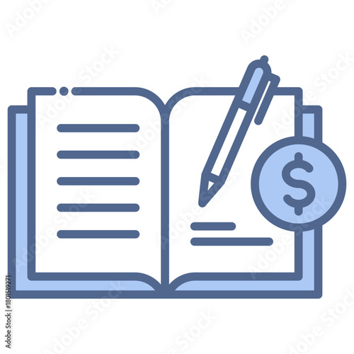 Education Payment Blue Icon