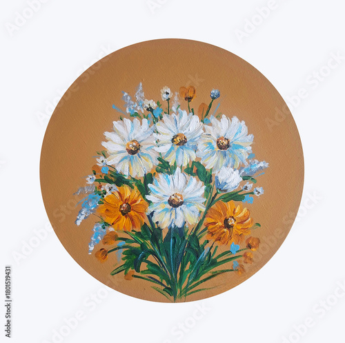 Acrylic hand made art of vintage picture