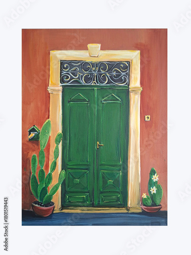 Acrylic hand made art of vintage picture