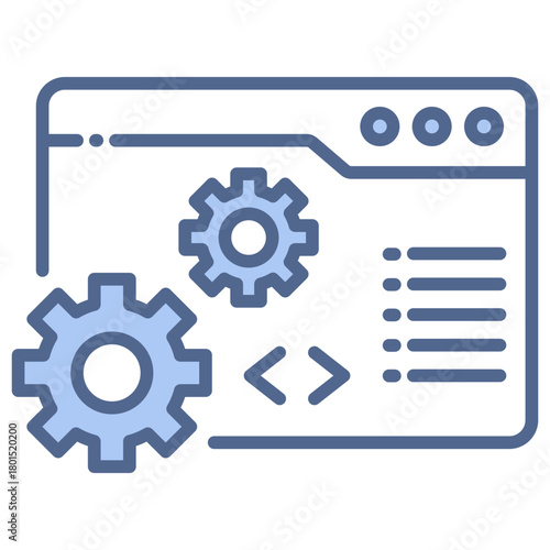 Web Development Blue Icon