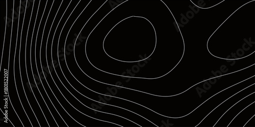 Abstract black and white background with a spiral, digital light, and curve texture pattern