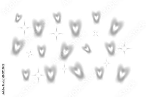 Collection of sparkling starbursts and light flares isolated on transparent background