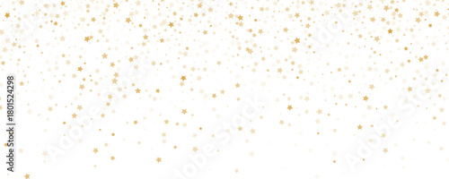 Gold falling down confetti background. Repeated golden dotted glitter pattern. Yellow, orange and golden dots wallpaper. Celebration Christmas, New Year or birthday party repeating backdrop. Vector