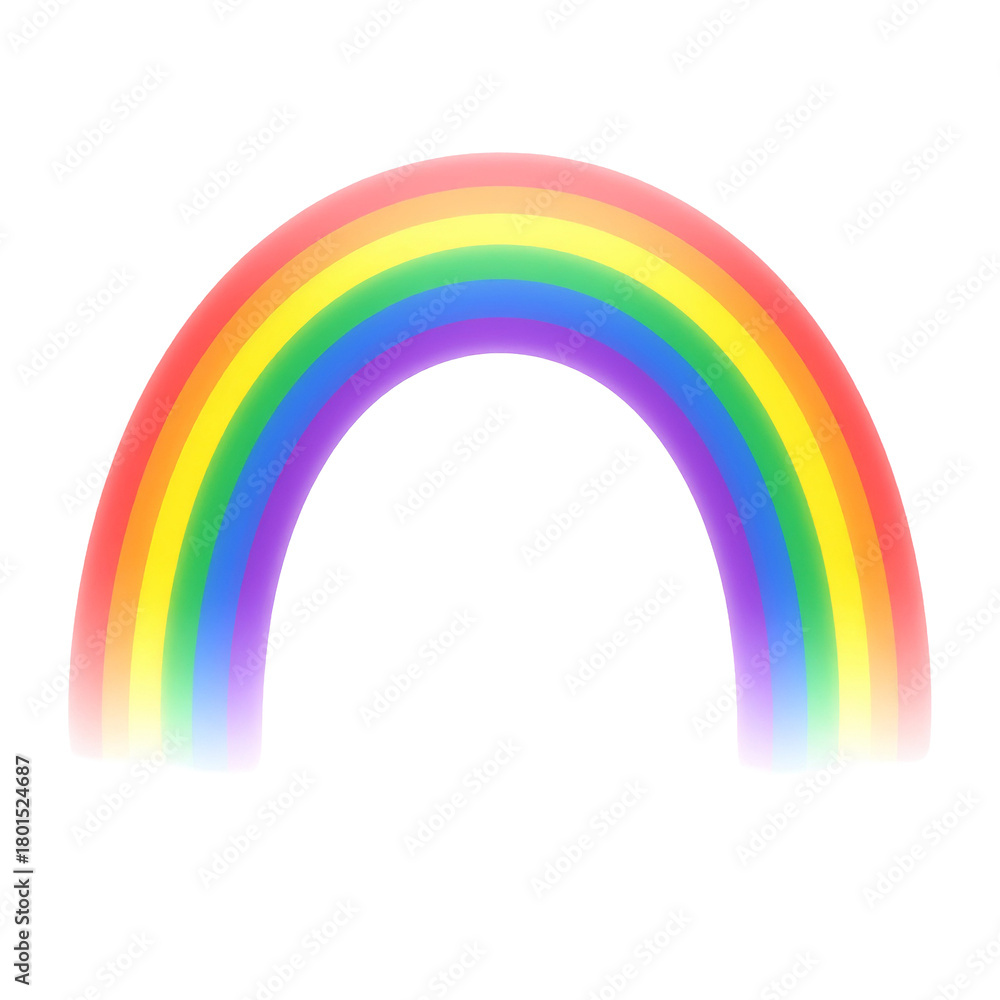 Naklejka premium A Vibrant Arc of Light: A radiant arc of color forms, showcasing the spectrum in all its glory. A symbol of hope, diversity, and the wonders of nature.