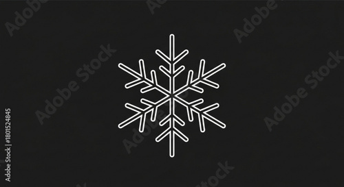 A captivating snowflake against a dark backdrop, showcasing the intricate beauty and delicate symmetry of natures frozen artistry in stunning detail