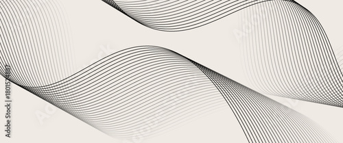 Abstract vector background with black wavy lines. vector. eps 10