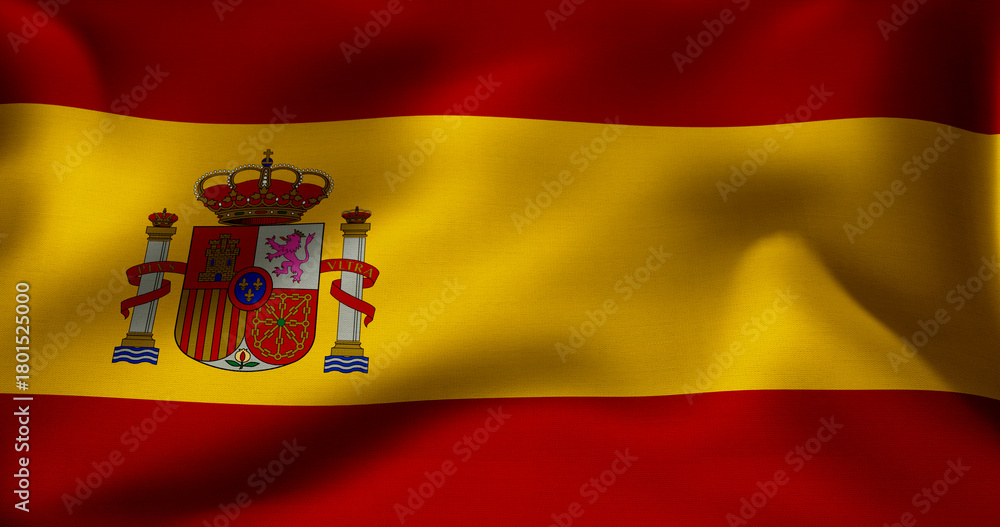 Obraz premium Flag of Spain waving high resolution 10K+ size