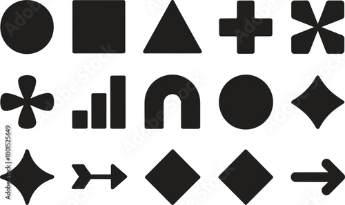 Tableau sur toile Basic Shape Icons