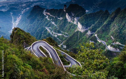 Hunan Province, China - October 27, 2025: Scenery of major tourist attractions in Hunan, including Tianmen Mountain in Zhangjiajie, the night view of Furong Ancient Town, and Yellow Dragon Cave.