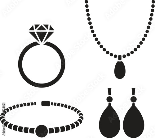 Home Appliance Icons. Kitchen and household electronics silhouettes including fridge, microwave, oven, washer, and blender