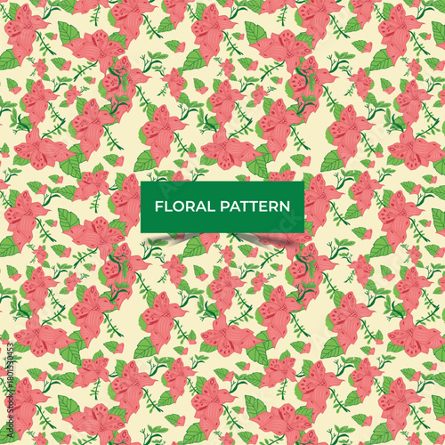 Beautiful flower floral seamless pattern leaves, floral bouquets, flower compositions. Notebook covers pattern illustration.