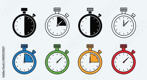 Stopwatch timer time clock countdown deadline measurement illustration