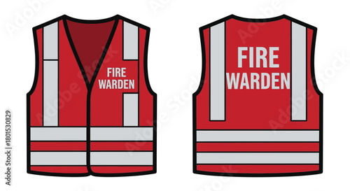 Buy fire warden vest high visibility safety clothing for workplace