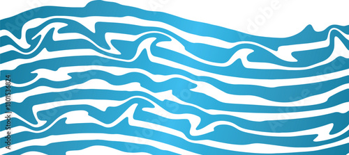 Serene Ocean Waves Abstract Blue Water Illustration for Coastal Decor Nature Wall Art Modern Design Marine Theme