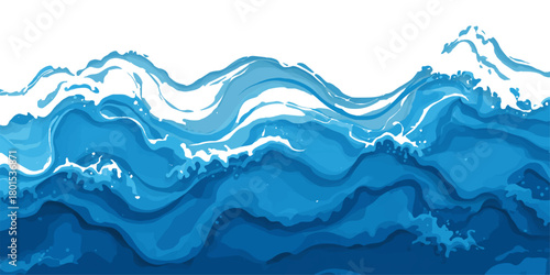 Abstract blue nature background with clean liquid wave pattern