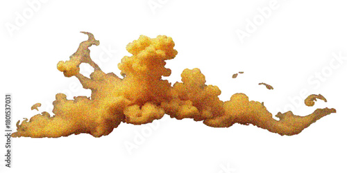 Isolated seashell on a black and white abstract texture against a blue sky effectIsolated seashell on a black and white abstract texture against a blue sky effect