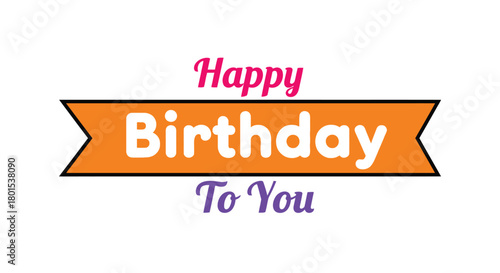 Happy birthday card banner celebration party greeting design vector