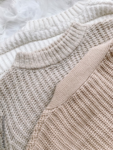 Warm winter knitted sweaters