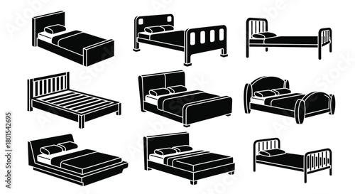 Collection of different bed styles and designs for bedroom furniture