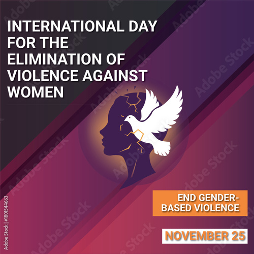 International Day for the Elimination of Violence Against Women - End Gender-Based Violence Social Media Poster
