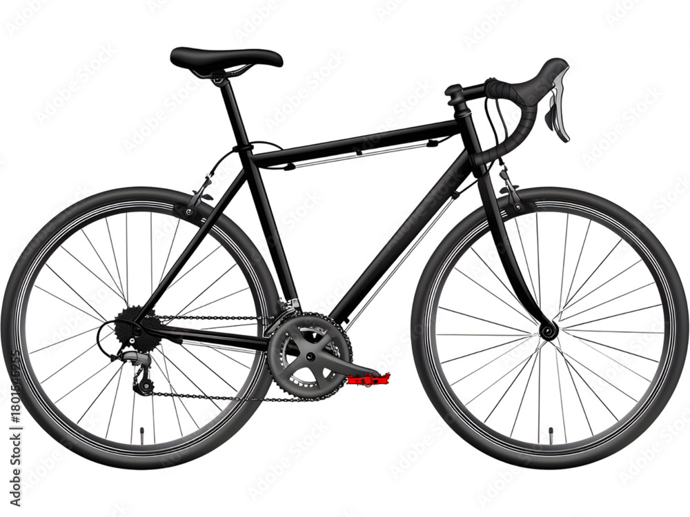 Obraz premium Sport bicycle isolated on white background. Ideal for cycling, transportation, and active living design concepts.