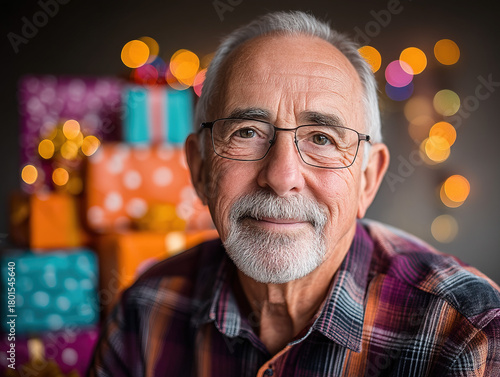 dad with Christmas presents