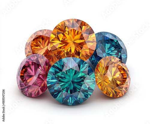 Gemstones isolated on white