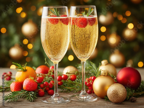 new year champagne