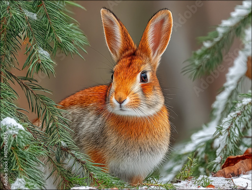 Rabbit in the snow