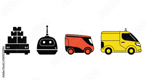 Autonomous delivery vehicles and robots for logistics and transportation