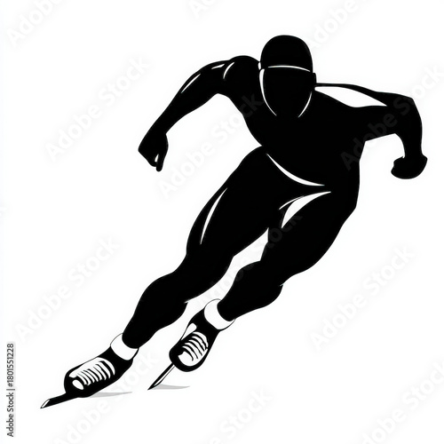 Nice Skater silhouette on ice