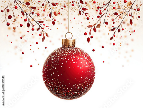 single Christmas bulb isolated