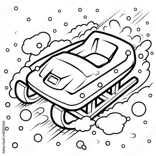 Sled on Snow Basic Shapes, ...