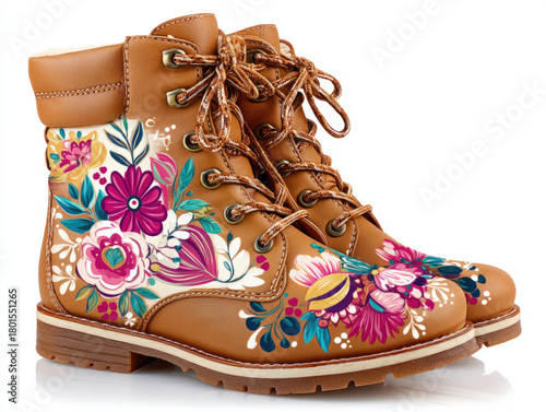 Snow boots isolated on white