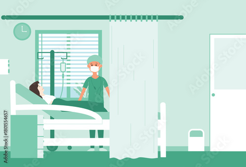 scene in a dental clinic or hospital