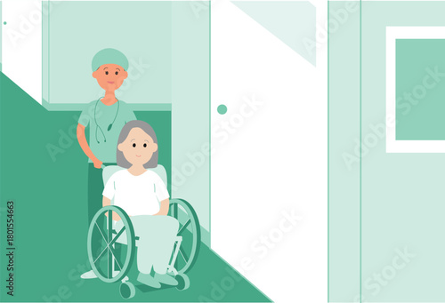 scene in a dental clinic or hospital