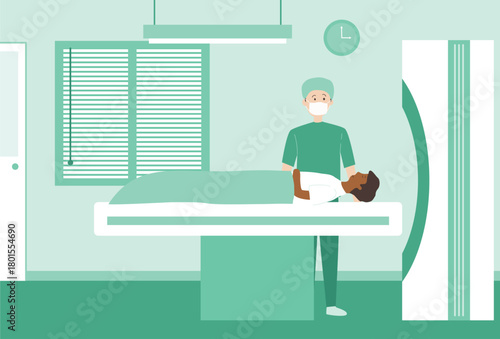 scene in a dental clinic or hospital