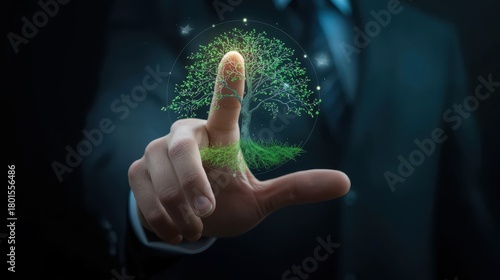 Innovative eco energy solutions business environment digital visualization green energy concepts corporate sustainability