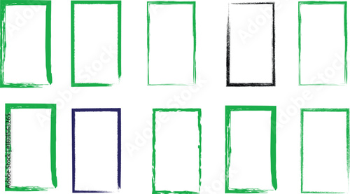 set of blank labels in white background