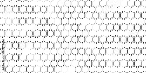 Honeycomb pattern with hexagon mesh. Texture bee comb grid. Flat vector illustration isolated on white background.