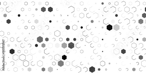 Gray, black, white beehive background. Honeycomb, bees hive cells pattern. Bee honey shapes. Vector geometric seamless texture symbol. Hexagon, hexagonal raster, mosaic cell sign or icon. Gradation.