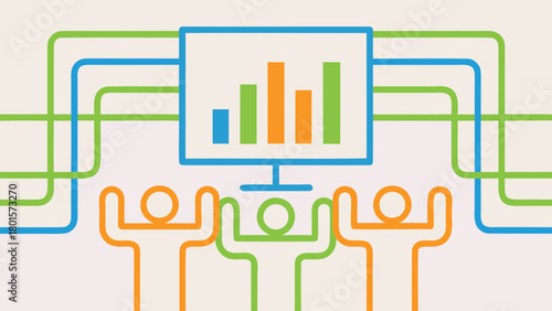 Diverse team of employees celebrating a successful project completion with joyful expressions and gestures of victory depicted in a modern flat design style