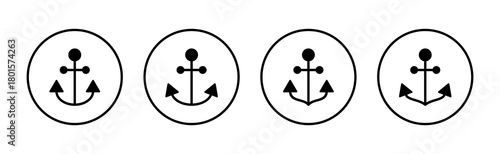 Anchor icon vector. Anchor sign and symbol. Anchor marine icon.