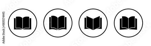 Book icon vector. open book sign and symbol. ebook icon